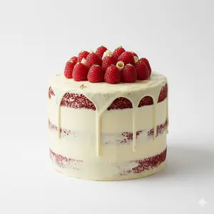 Elegant Red Velvet Cake - 8 inch