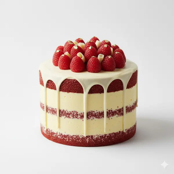 Elegant Red Velvet Cake - 8 inch Strawberry